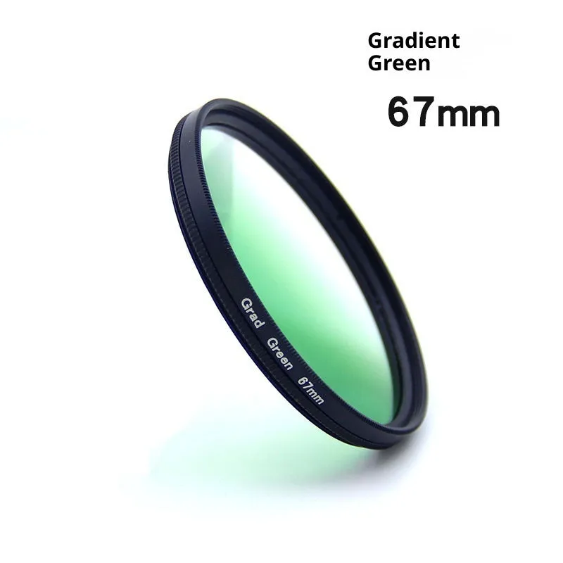 52mm gradient mirror camera filter in gray and blue for travel photography