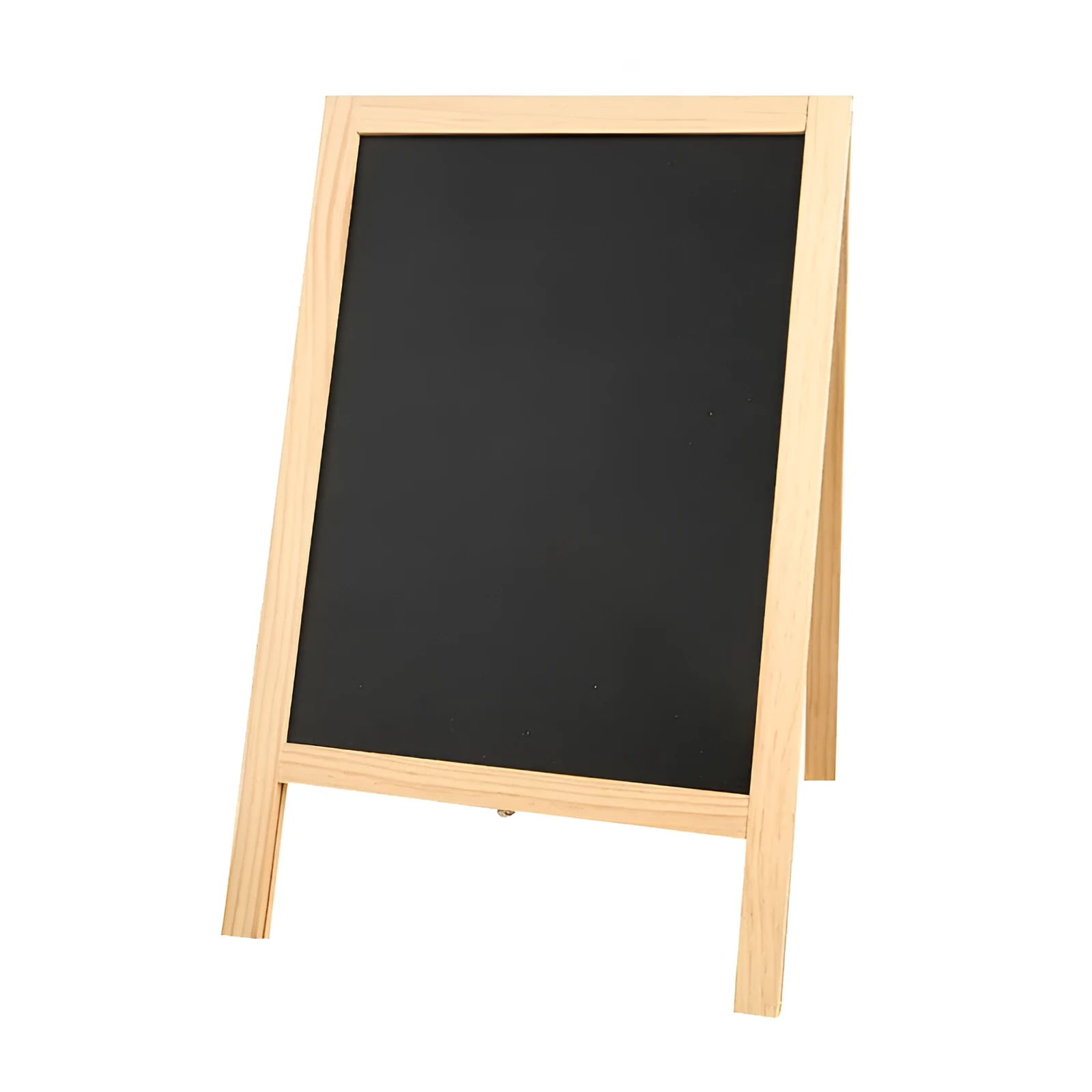 A-shaped double-sided blackboard 20x30cm on wooden easel, natural wood colour