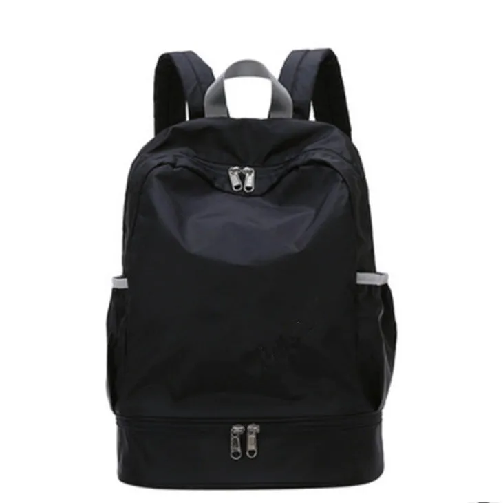 Solid colour unisex wet and dry separation bag in waterproof polyester fibre for outdoor sports and yoga travel