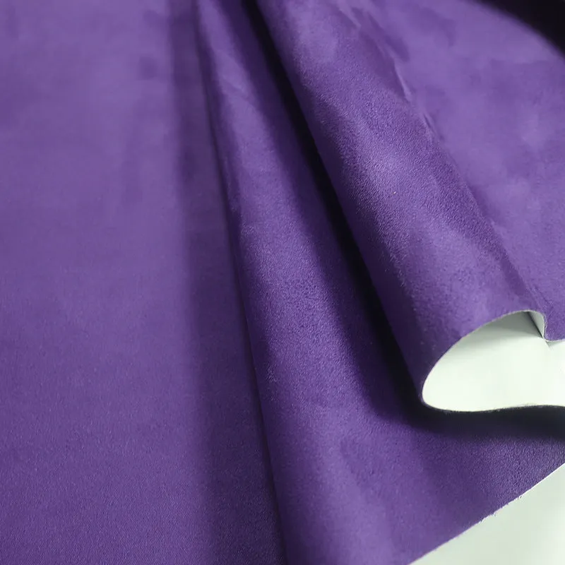 Self-adhesive leather suede sheet in beige colour showing texture and adhesive backing.