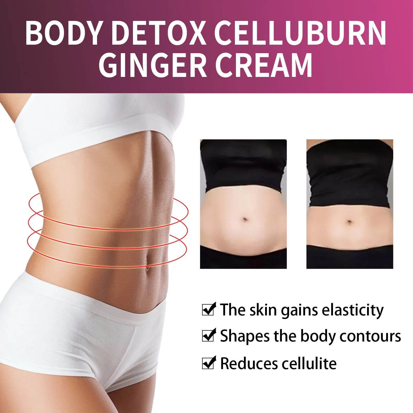 15g container of ginger body sculpting cream for thigh tightening and slimming