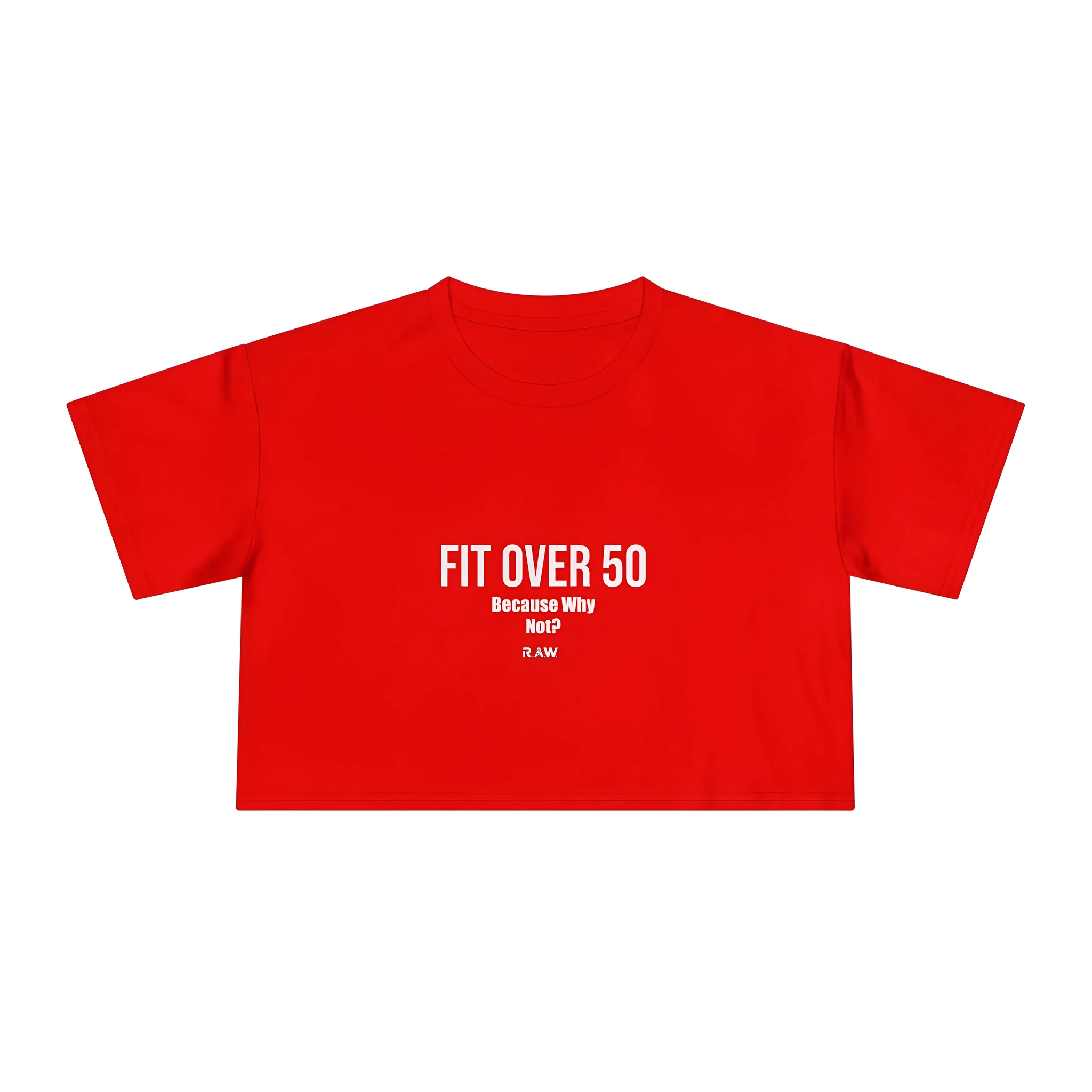 Red loose short sleeves round neck T-shirt for men and women in polyester fibre, straight cut leisure style