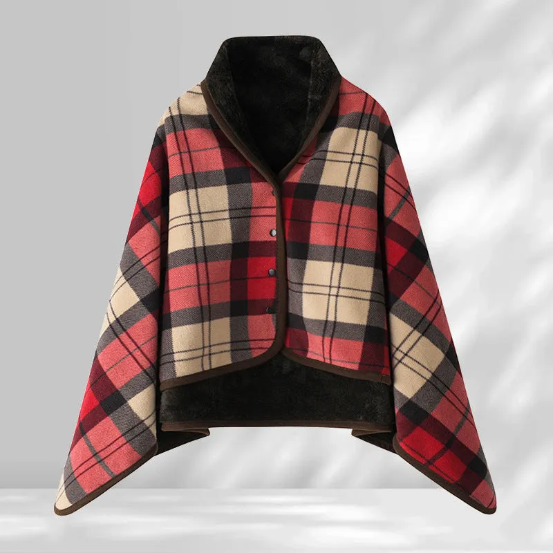 Japanese style polyester shawl blanket in stripe pattern, available in 80x130cm or 100x140cm, for office or winter nap use