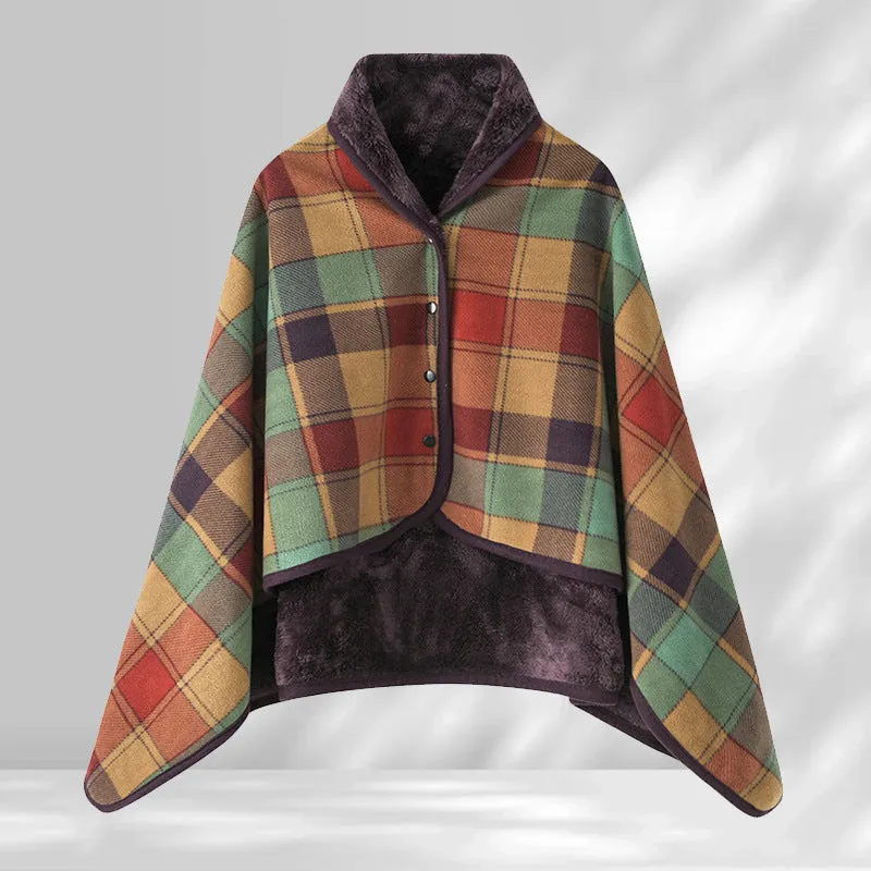 Japanese style polyester shawl blanket in stripe pattern, available in 80x130cm or 100x140cm, for office or winter nap use