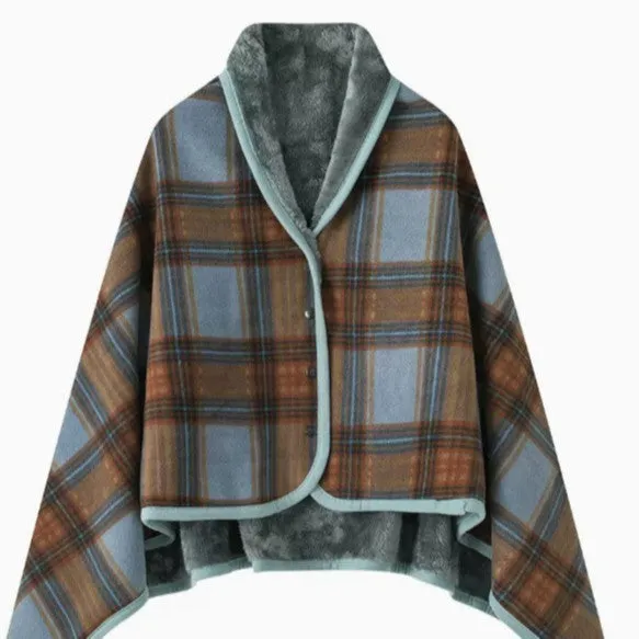 Japanese style polyester shawl blanket in stripe pattern, available in 80x130cm or 100x140cm, for office or winter nap use