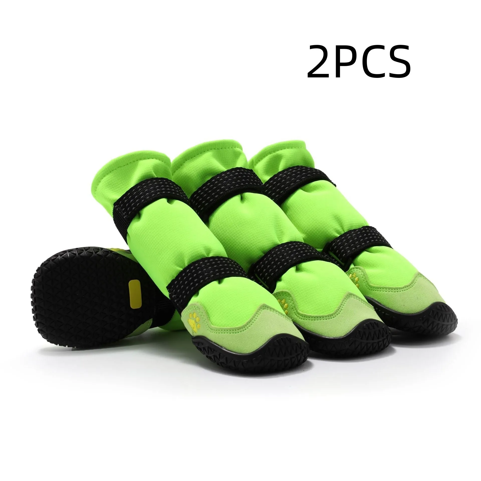 Soft-soled no heel slippage dog shoes in black cloth grey, waterproof rubber boots for medium large dogs