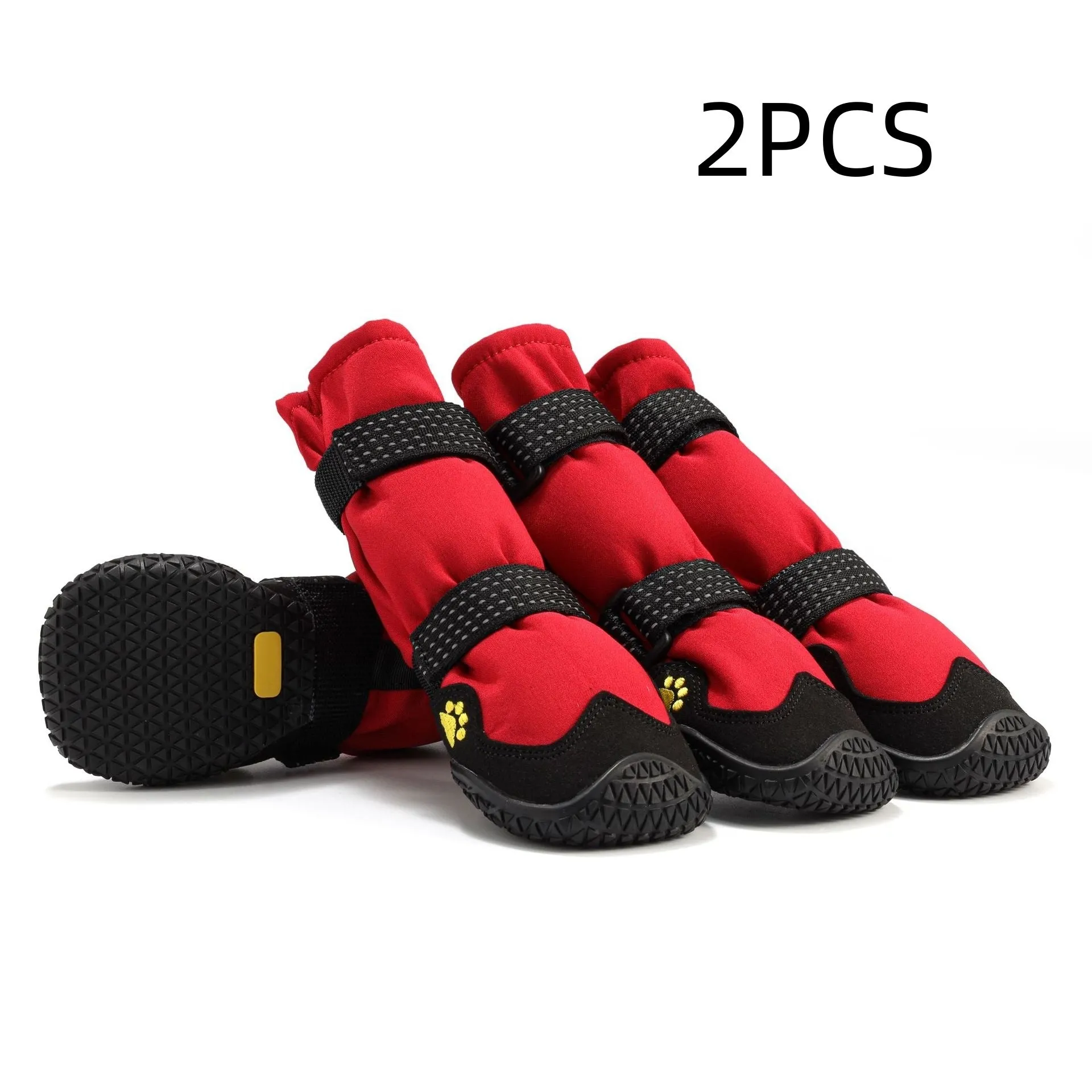 Soft-soled no heel slippage dog shoes in black cloth grey, waterproof rubber boots for medium large dogs