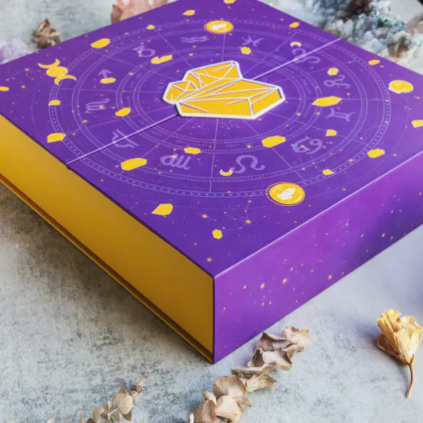Halloween crystal countdown gift box measuring 33.5cm wide with cardboard construction