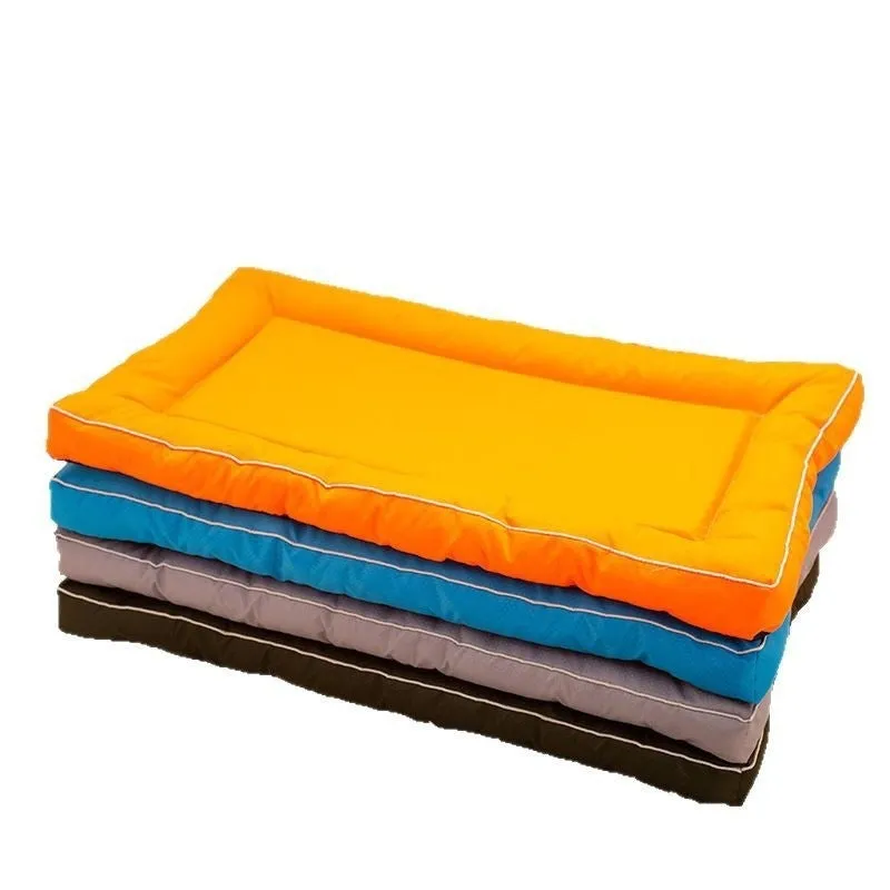 Breathable Oxford cloth kennel pad for dogs in orange, one of four colour options