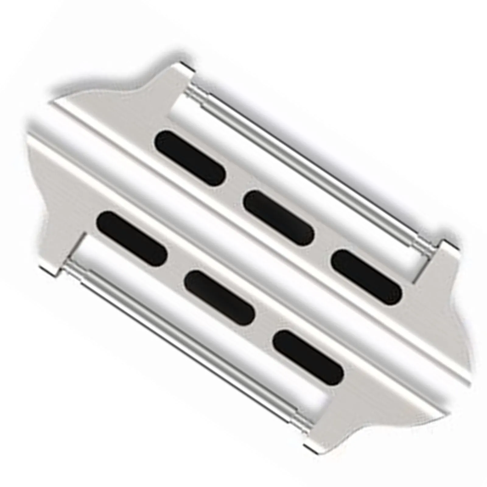 Stainless steel Apple Watch ear connector adapter in silver finish with 22mm width for 44mm watch case
