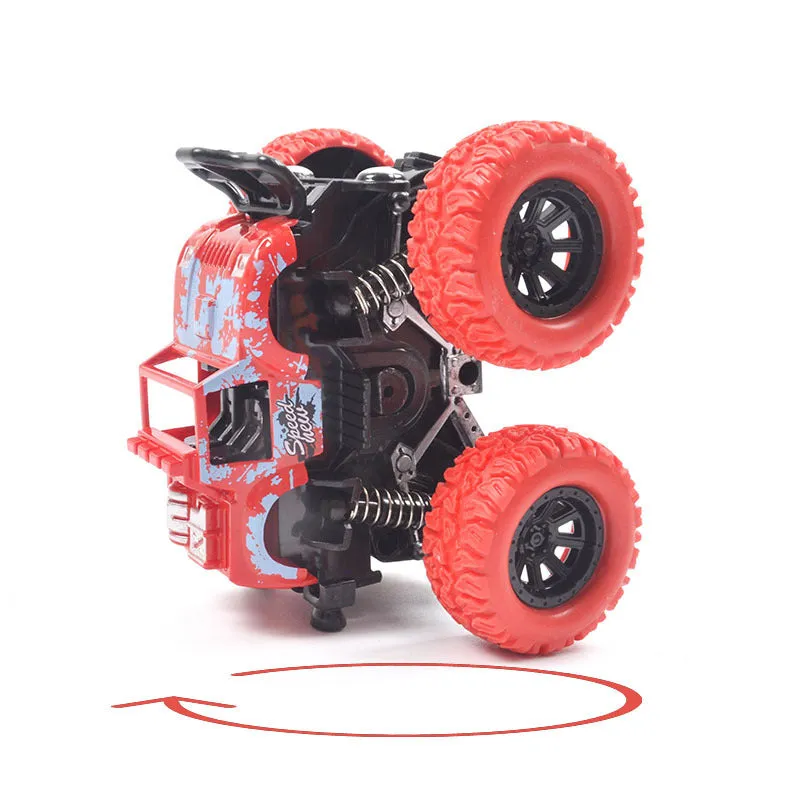 Inertial four-wheel drive off-road vehicle toy in green, 9x8.5x8.5cm, pull-back action