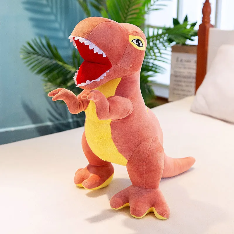 Soft plush dinosaur toy for children sleep comfort, blue colour, short plush fabric, 45cm height