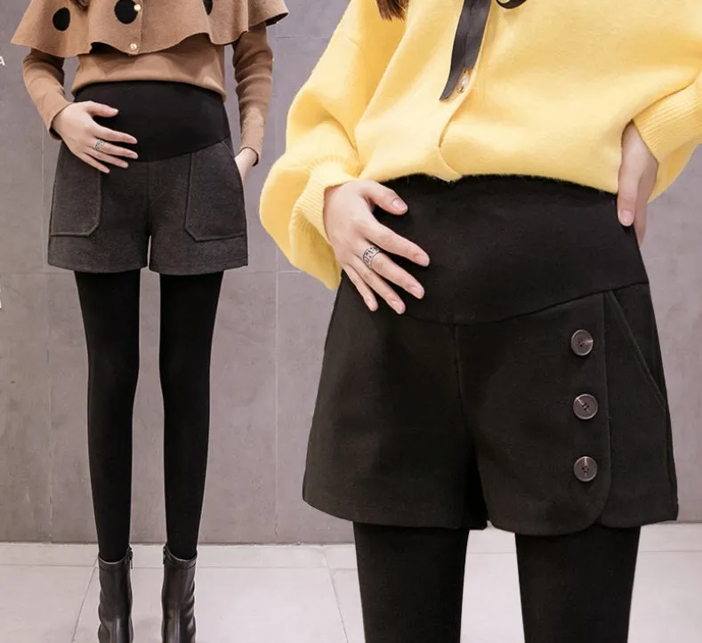 Grey wool stomach lift cotton blend shapewear shorts in high-waisted design