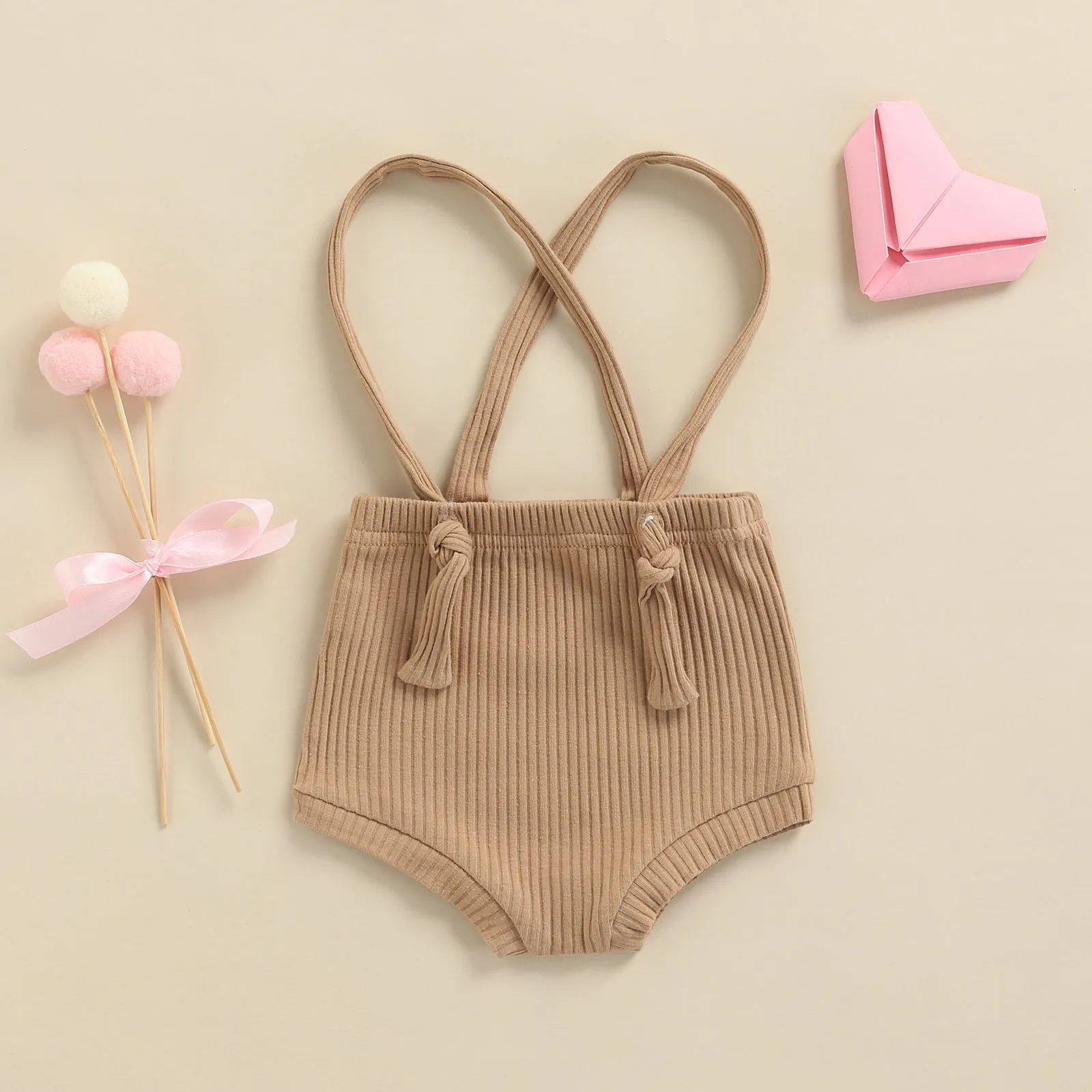 Baby carrier high waist triangle cotton stretch pants in solid colour, size 73cm