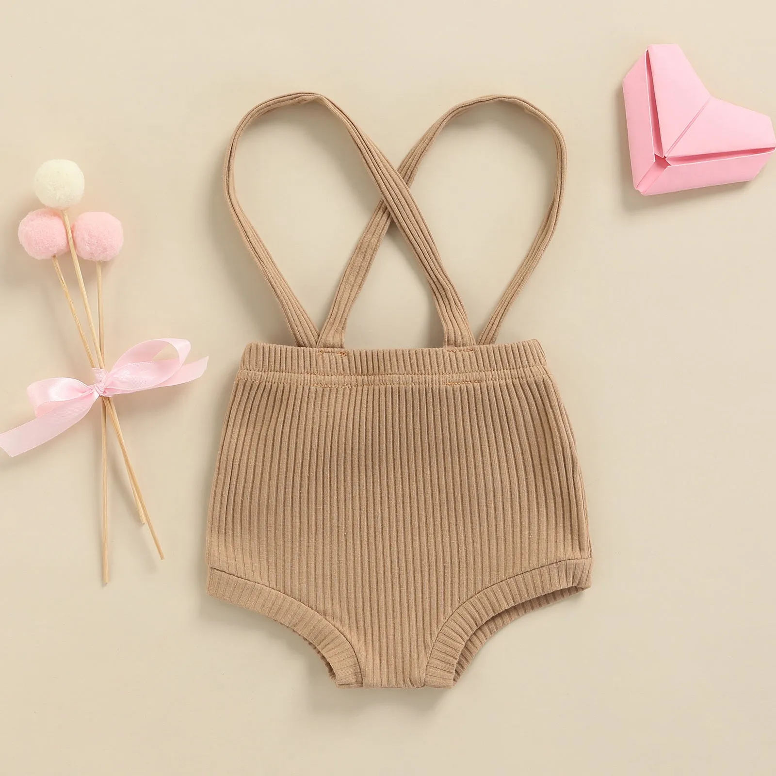 Baby carrier high waist triangle cotton stretch pants in solid colour, size 73cm