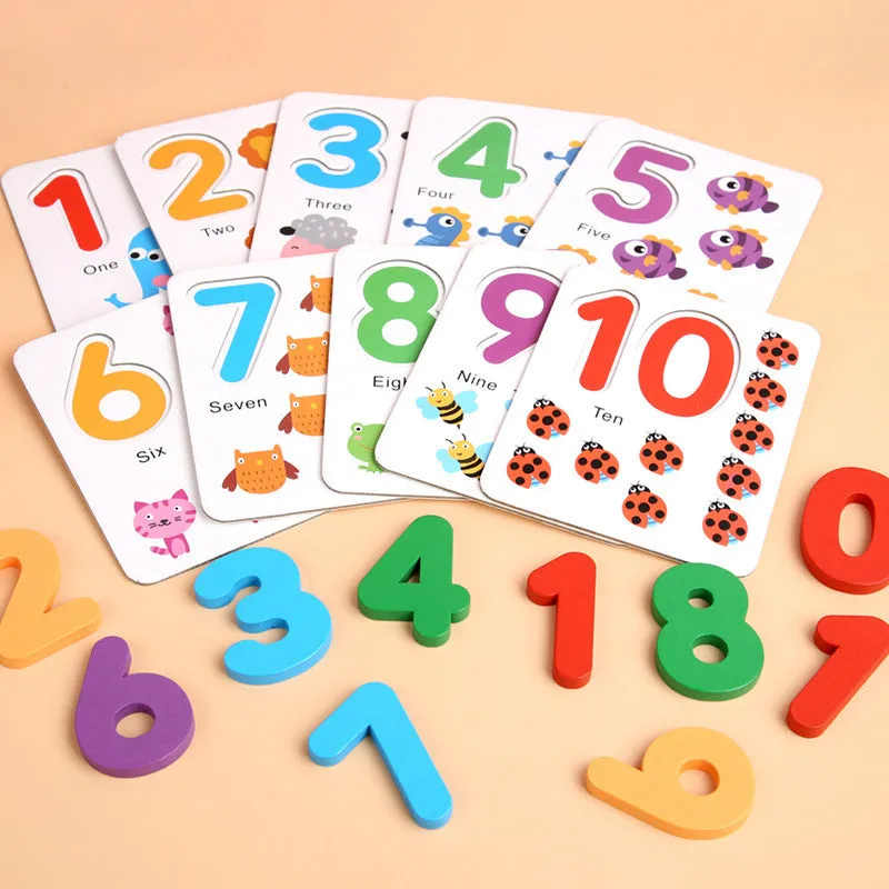 Wooden early childhood education toys in a colour box, educational aids for children
