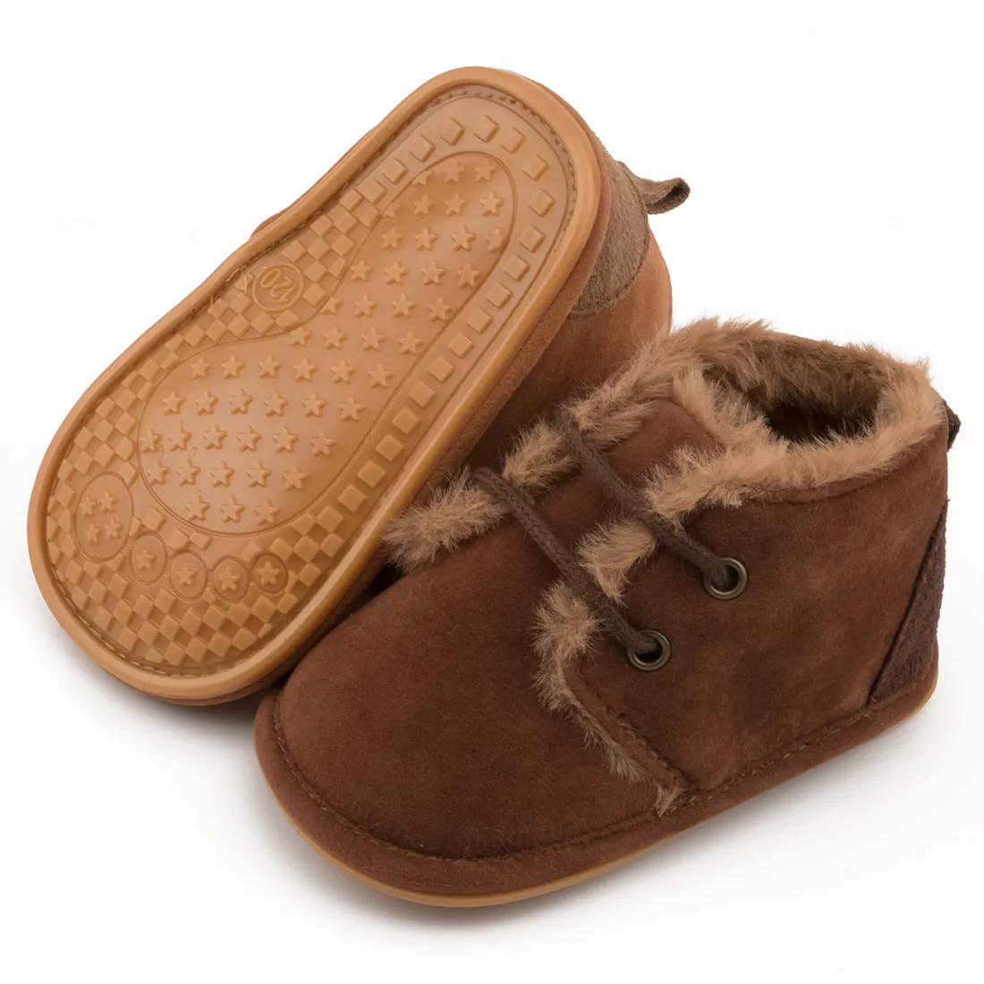 Warm velvet baby toddler shoes with non-slip rubber sole in 11 colours, three sizes 11-13cm