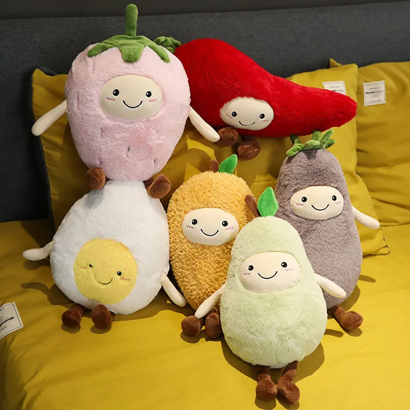Cute cat plush toy 35cm super soft short plush Egg colour PP cotton filling net bag packaging