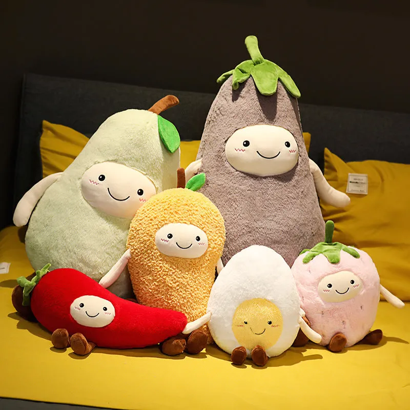Cute cat plush toy 35cm super soft short plush Egg colour PP cotton filling net bag packaging