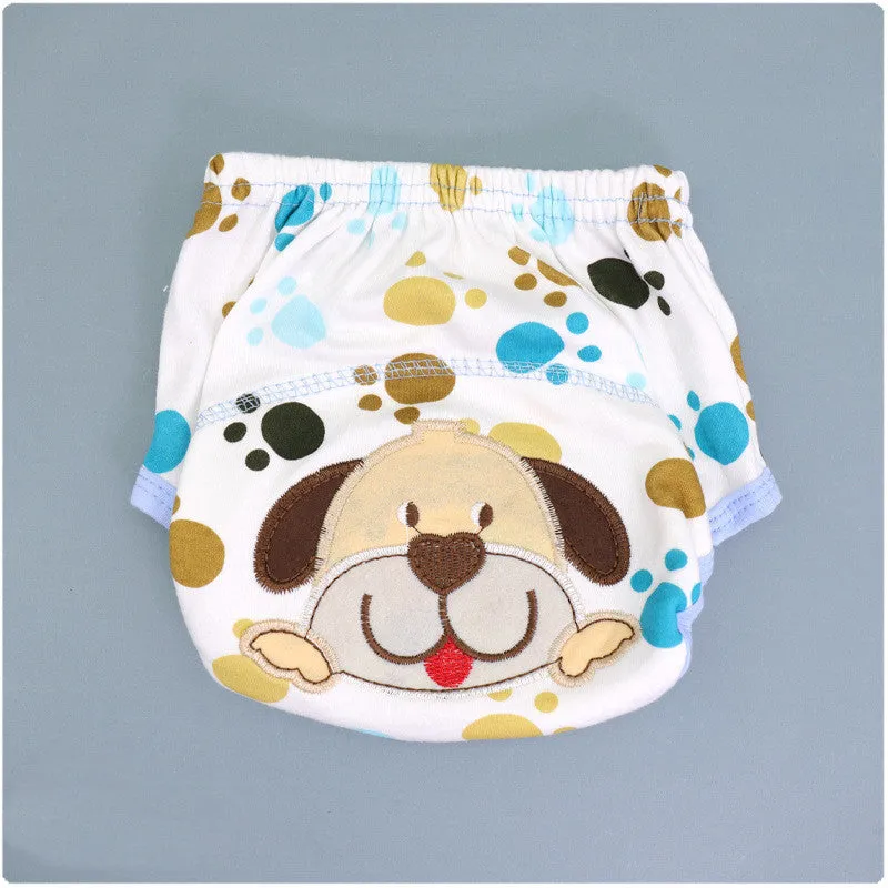 Summer embroidered baby cotton learning pants, waterproof leak-proof training pants, 80cm size, 12 colours