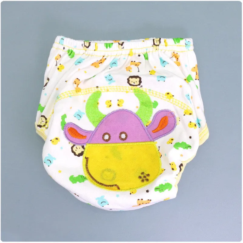 Summer embroidered baby cotton learning pants, waterproof leak-proof training pants, 80cm size, 12 colours
