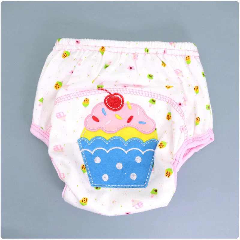 Summer embroidered baby cotton learning pants, waterproof leak-proof training pants, 80cm size, 12 colours