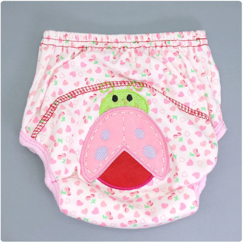 Summer embroidered baby cotton learning pants, waterproof leak-proof training pants, 80cm size, 12 colours
