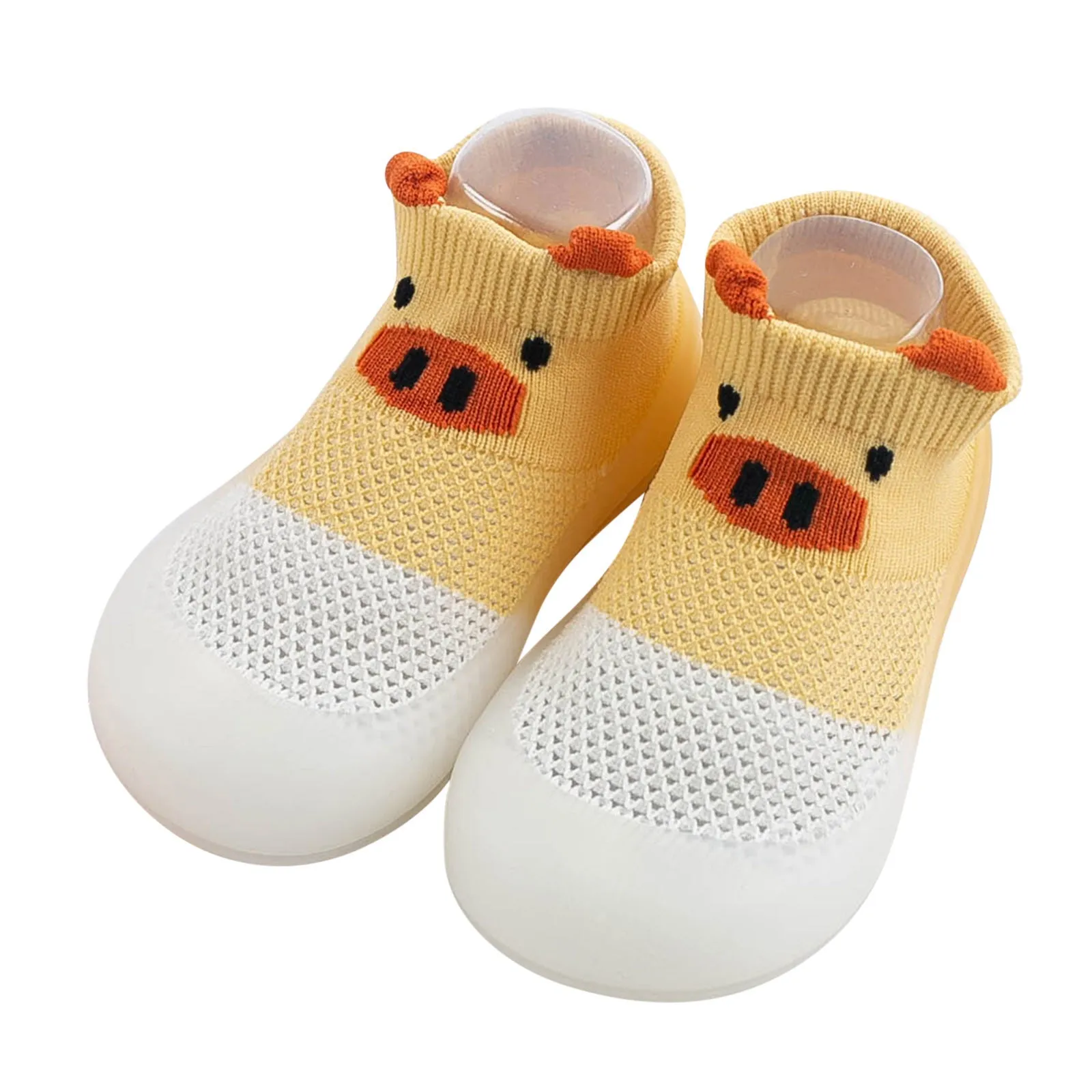 Baby infant toddler shoes with breathable mesh upper, rubber sole, round toe, available in blue