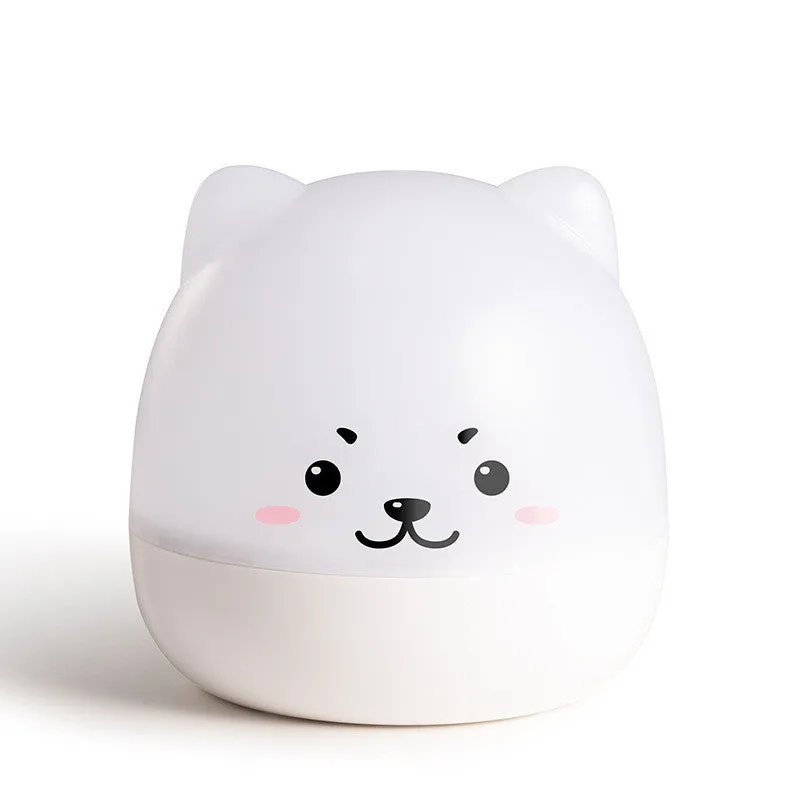 Rotatable star projector night light with music, USB charging, plastic lampshade, astronaut bear slide