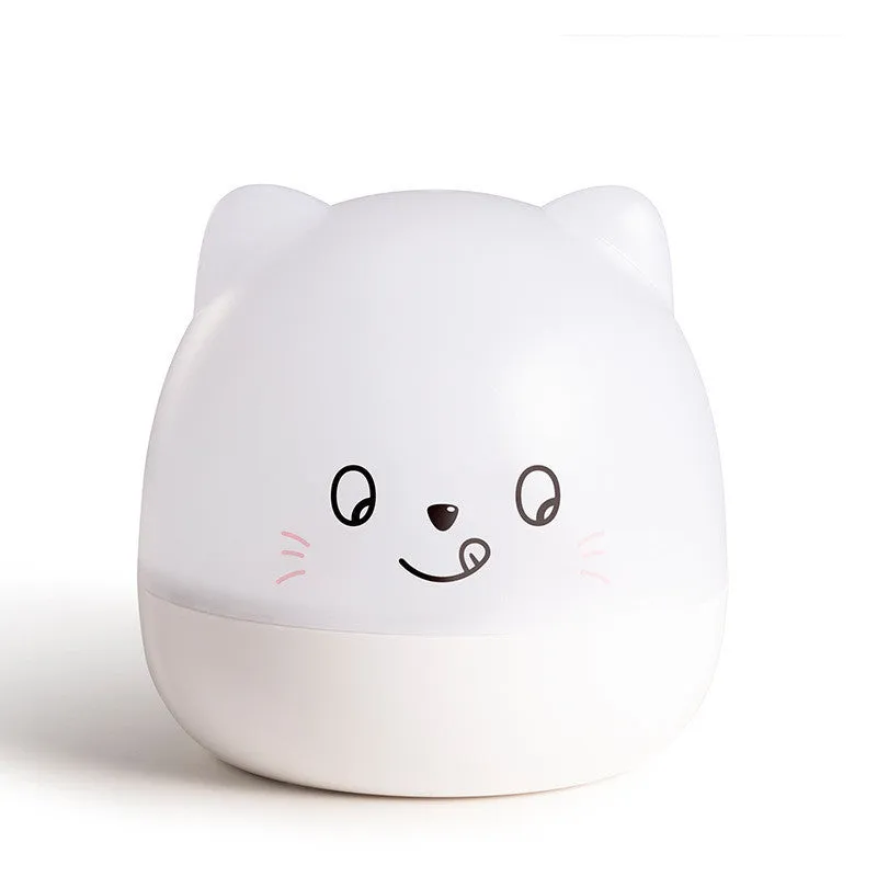 Rotatable star projector night light with music, USB charging, plastic lampshade, astronaut bear slide