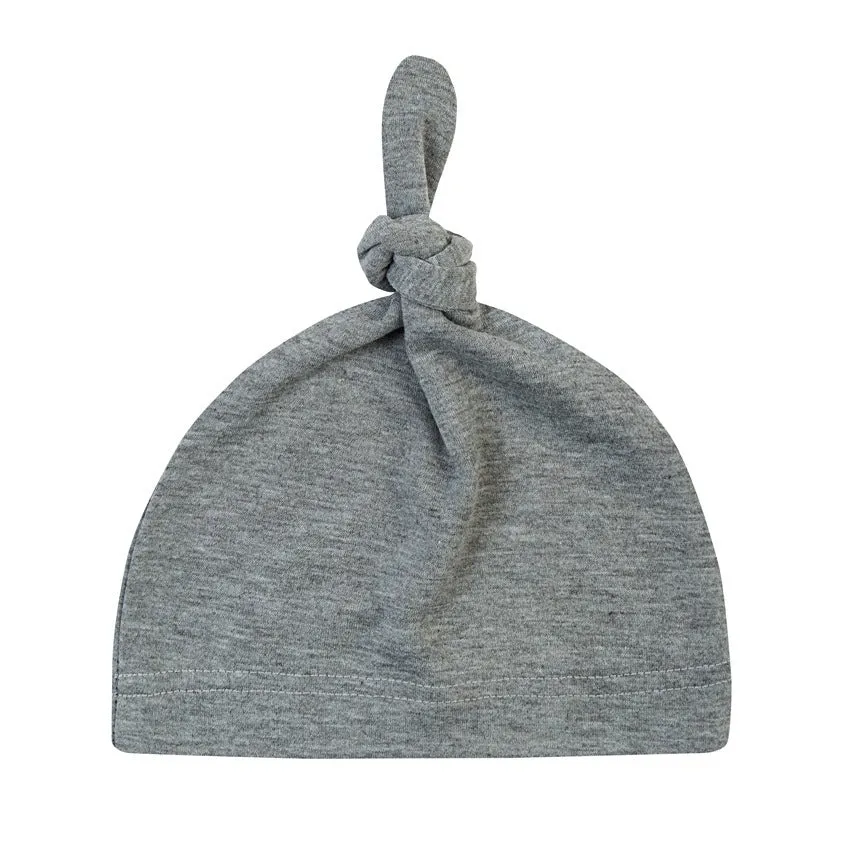 Newborn knot cap solid colour cotton hat for infants uniform size on baby