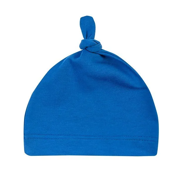 Newborn knot cap solid colour cotton hat for infants uniform size on baby