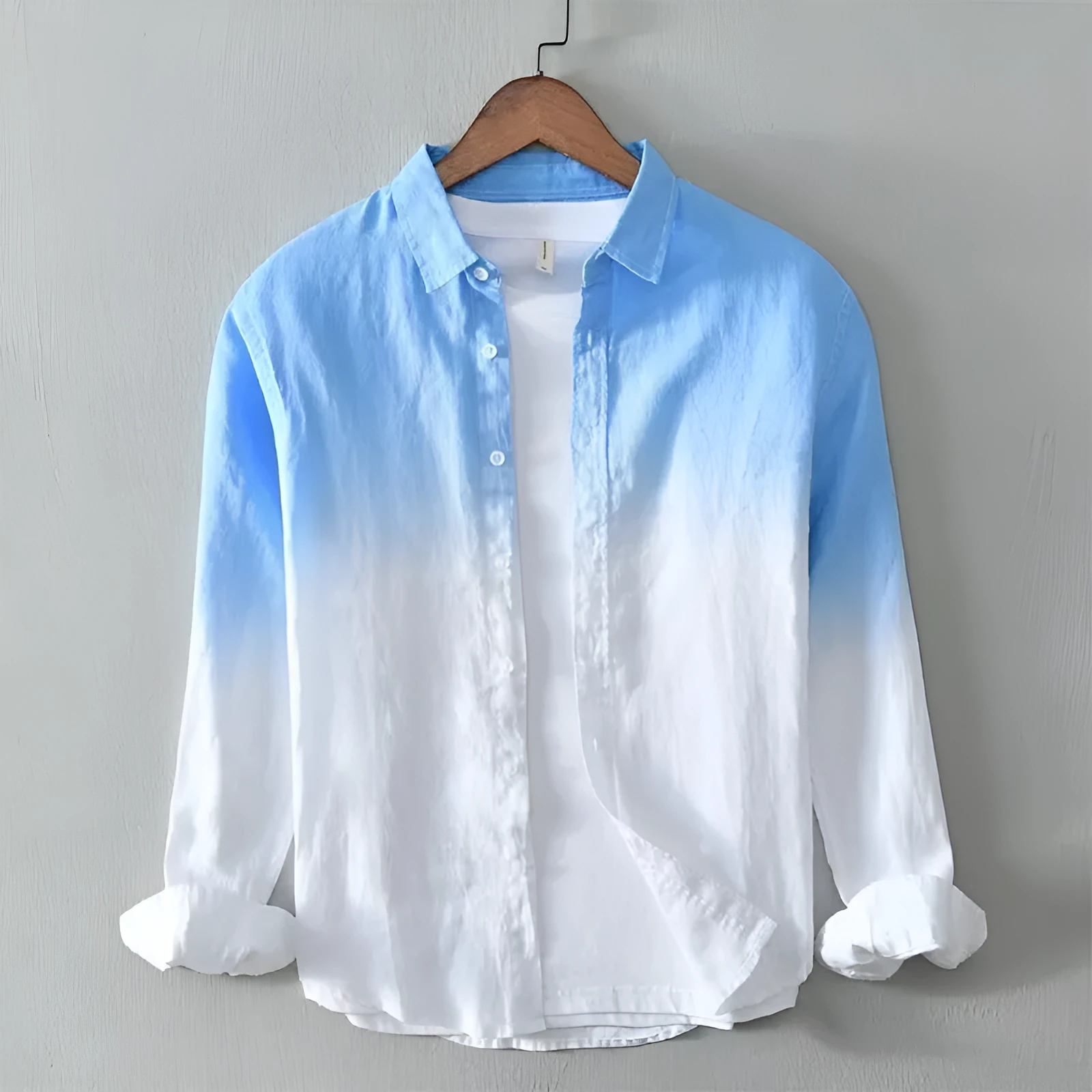 Loose fit slim style top coat for teenagers in hemp blend polyester fabric