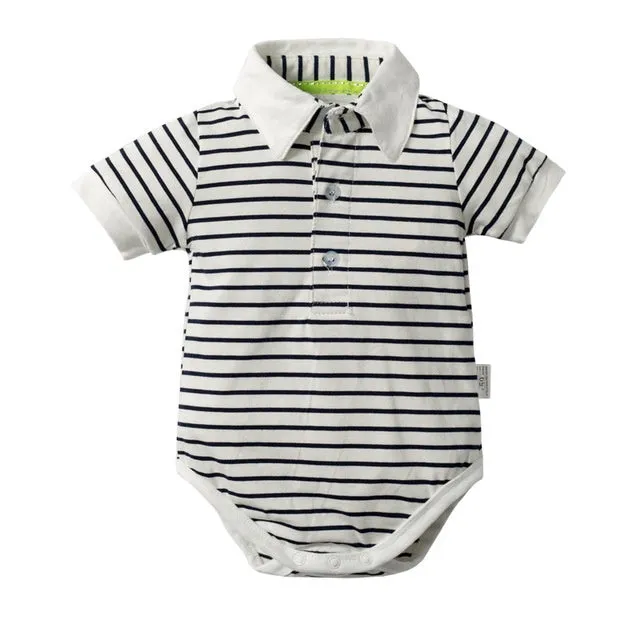 Baby sling set three-piece 100% cotton short sleeve stripe clothing with detachable hood in beige and brown stripes