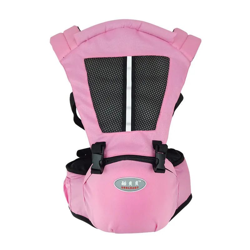 Front hold baby carrier waist stool with blue 3D breathable mesh for 3-36 months baby up to 20KG