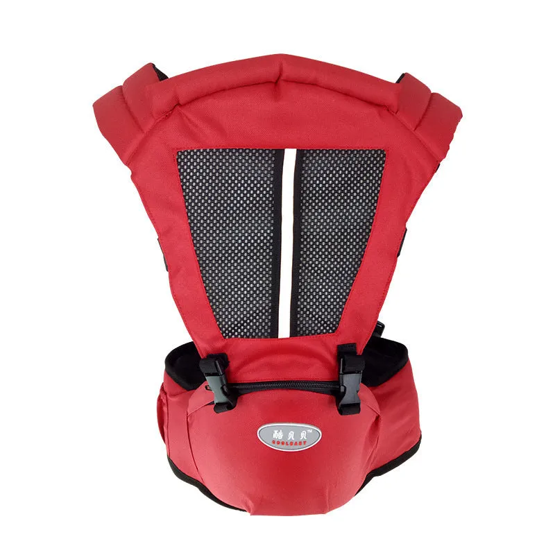 Front hold baby carrier waist stool with blue 3D breathable mesh for 3-36 months baby up to 20KG