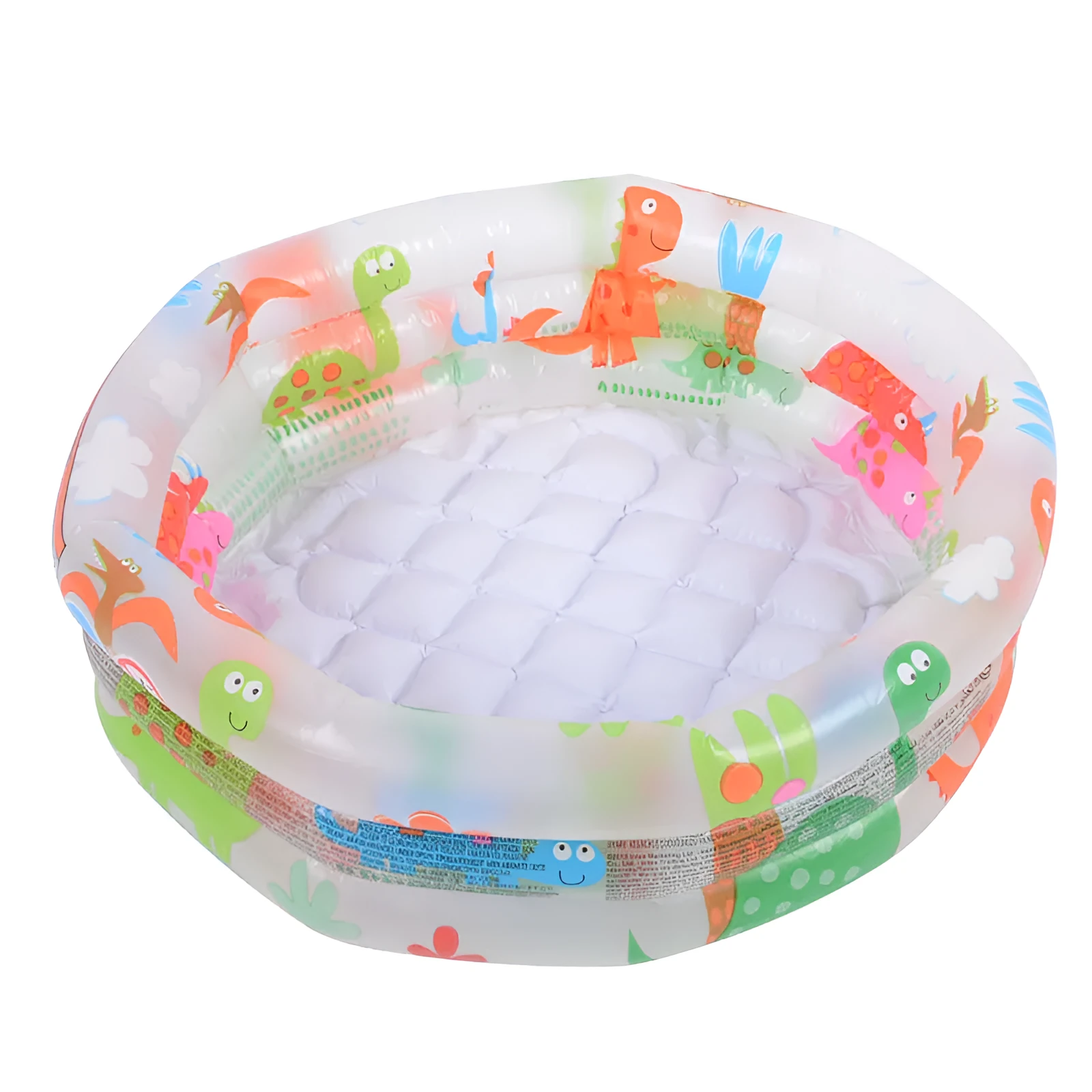 INTEX dinosaur and volcano baby pool, 61x22cm round inflatable with soft floor, holding water