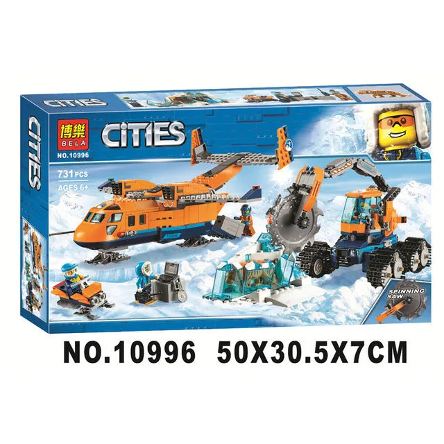 Arctic icebreaker fleet building blocks 760 pieces box 50x39.5x8.5cm multiple vehicles
