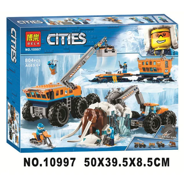 Arctic icebreaker fleet building blocks 760 pieces box 50x39.5x8.5cm multiple vehicles