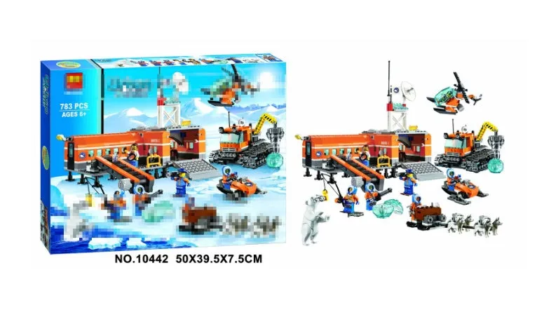 Arctic icebreaker fleet building blocks 760 pieces box 50x39.5x8.5cm multiple vehicles