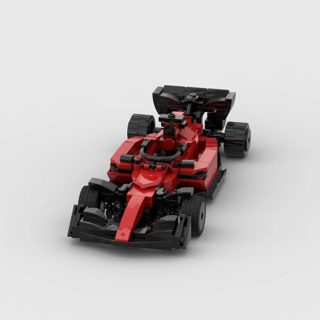 Red Formula F1 traffic jam racing building blocks mosaic kit for adults and teens age 14 plus