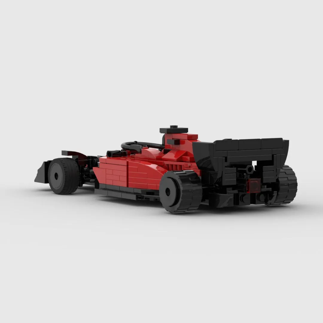 Red Formula F1 traffic jam racing building blocks mosaic kit for adults and teens age 14 plus