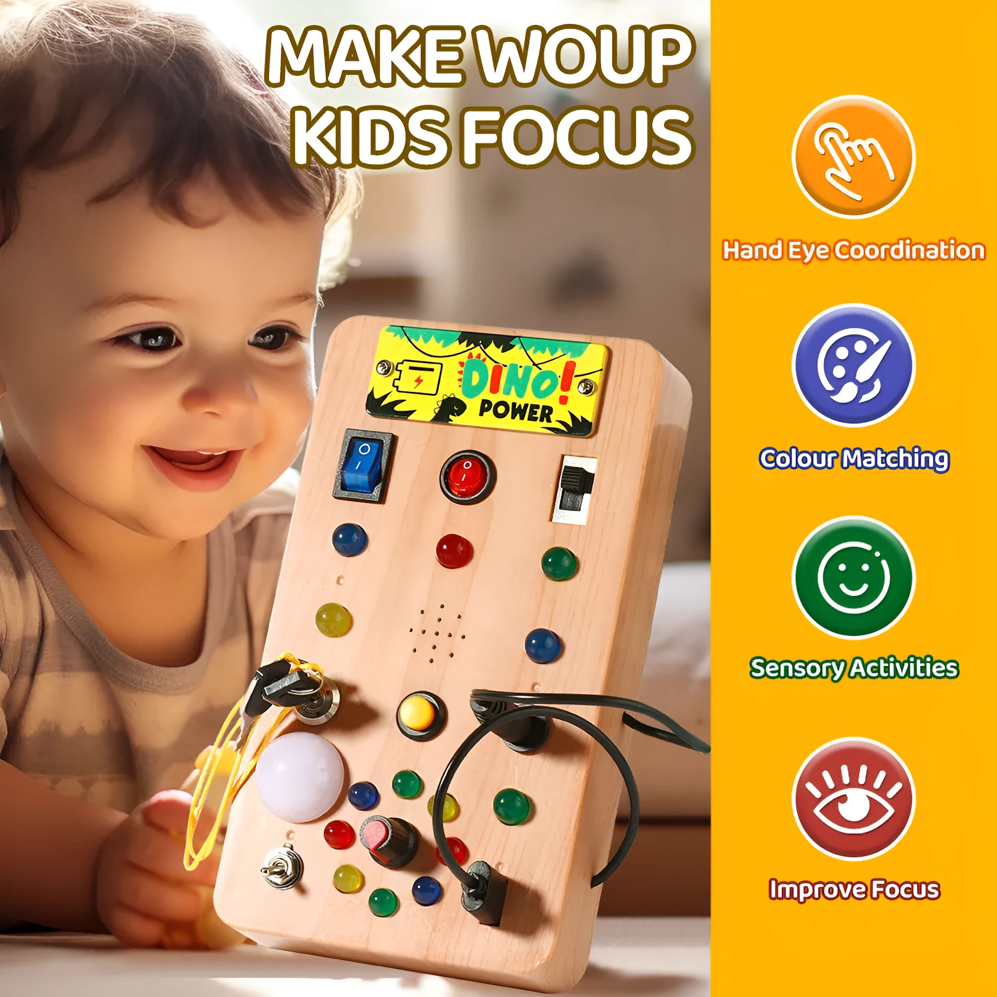 Montessori early education LED lamp holder plastic educational toy for children vision and intelligence development