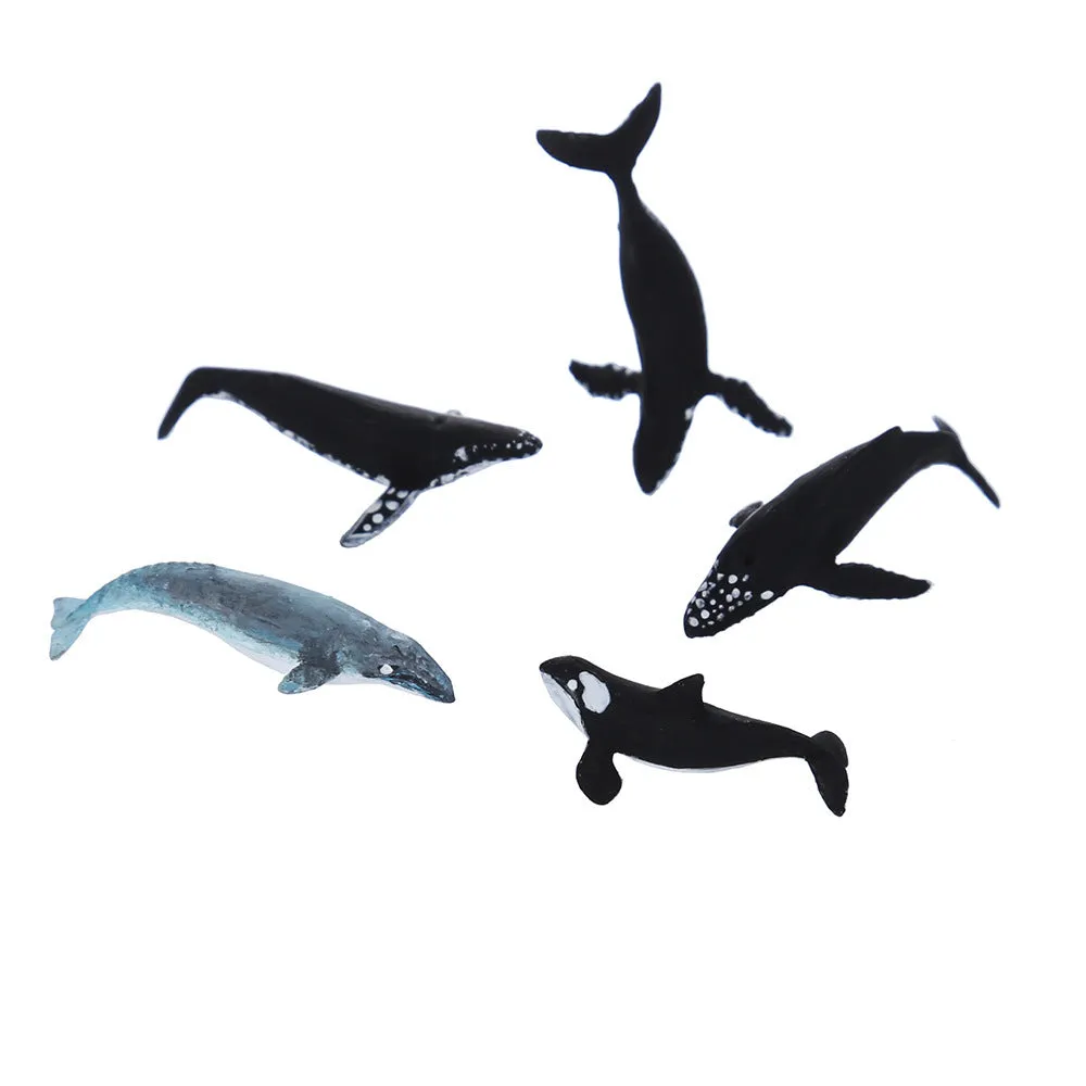 Plastic crystal glue ocean whale model luminous humpback whale figurine clear resin ornament display