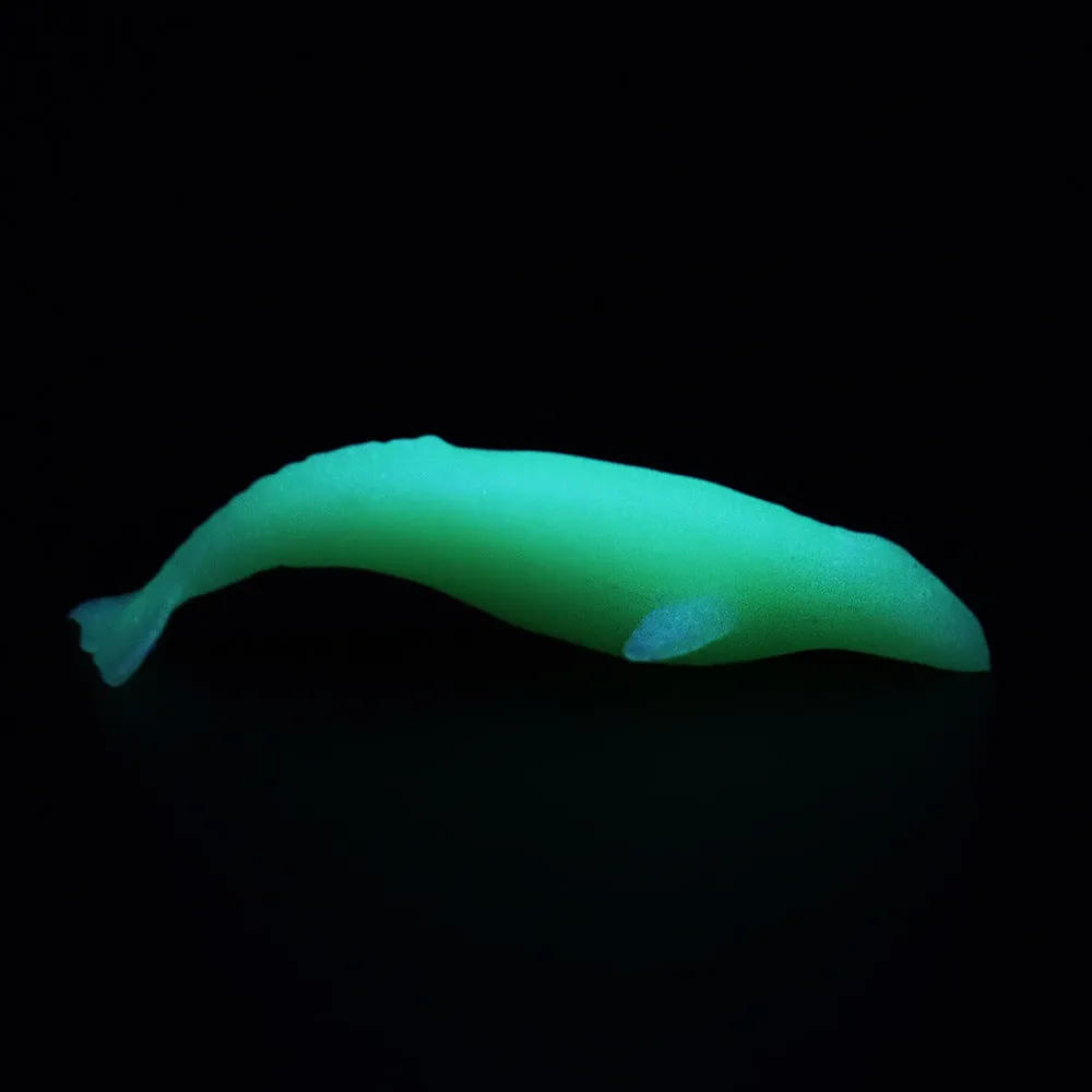 Plastic crystal glue ocean whale model luminous humpback whale figurine clear resin ornament display