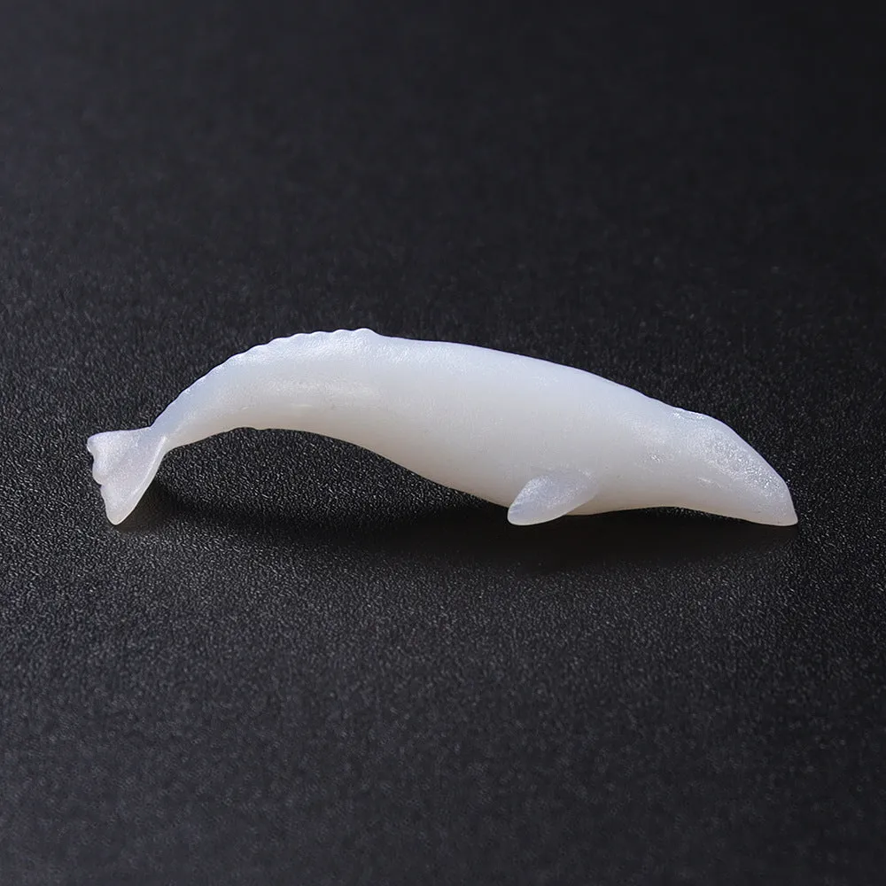 Plastic crystal glue ocean whale model luminous humpback whale figurine clear resin ornament display