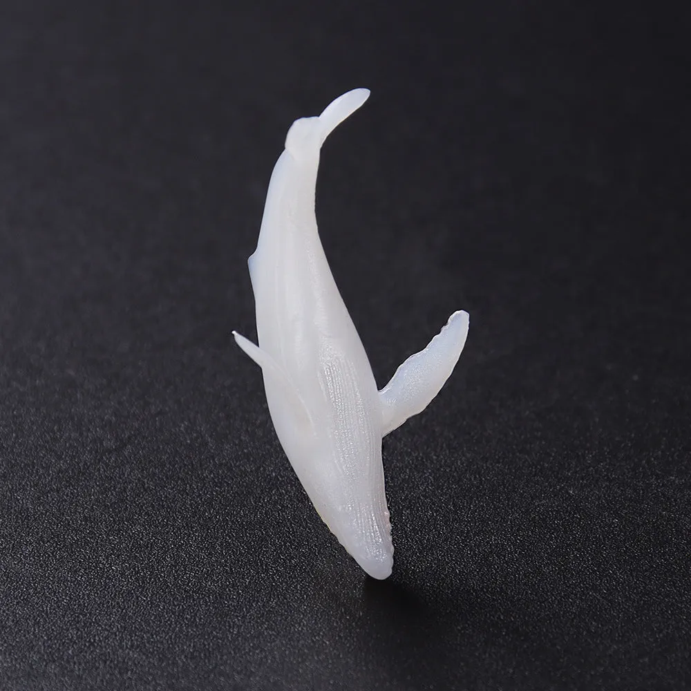 Plastic crystal glue ocean whale model luminous humpback whale figurine clear resin ornament display