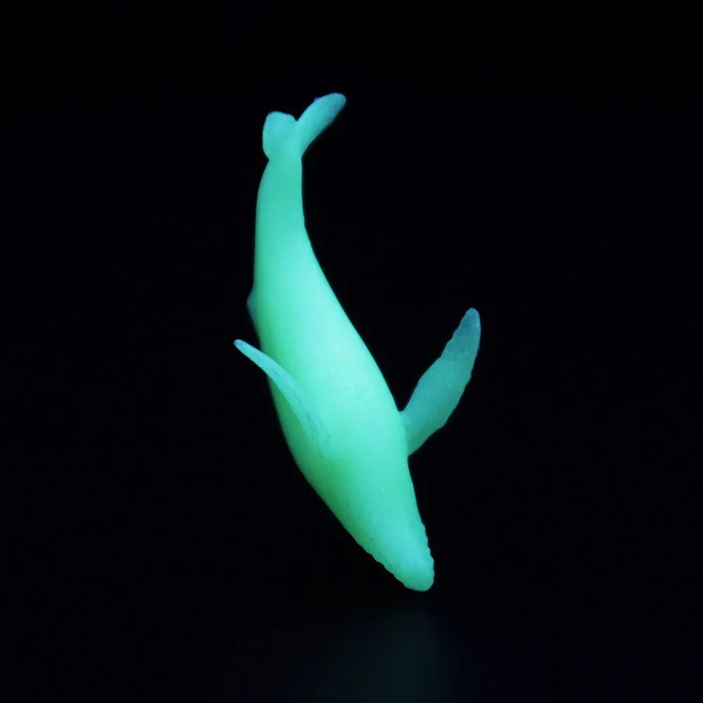 Plastic crystal glue ocean whale model luminous humpback whale figurine clear resin ornament display