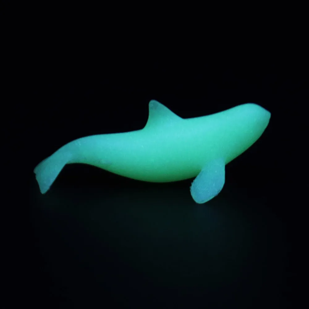 Plastic crystal glue ocean whale model luminous humpback whale figurine clear resin ornament display
