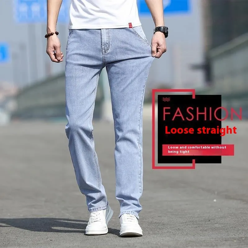 Men's smoky gray jeans with straight-leg cut and low-waist design